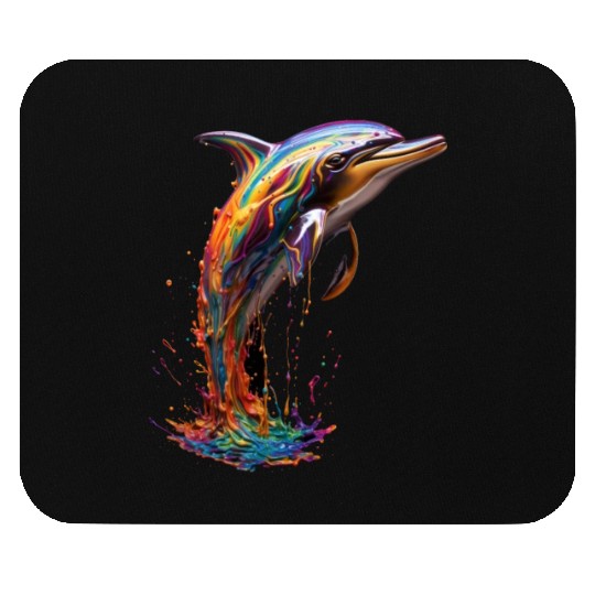 Rainbow Dolphin Mouse Pads
