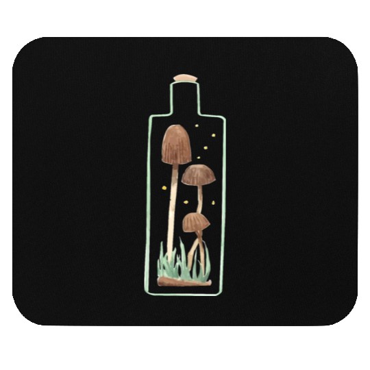 Mushroom and Firefly Terrarium Mouse Pads