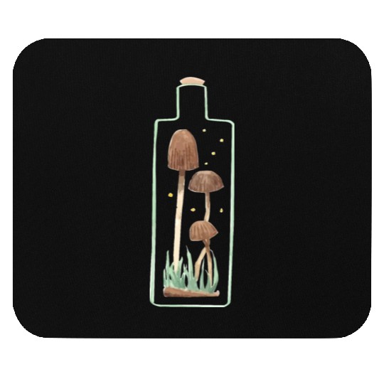 Mushroom and Firefly Terrarium Mouse Pads