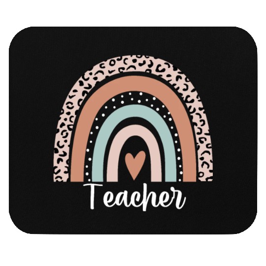 Teacher Rainbow Leopard Funny Teacher Appreciation Mouse Pads
