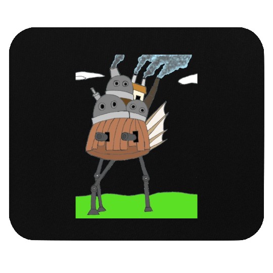 Steampunk Mechanical Moving Castle Mouse Pads