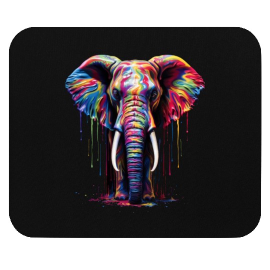Rainbow Elephant Mouse Pads