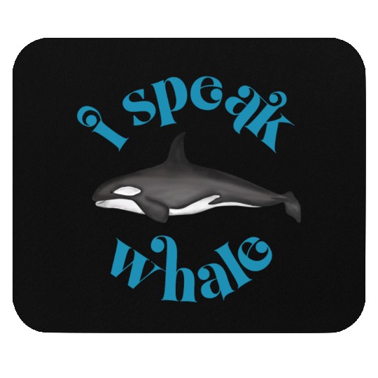 Cute I Speak Whale Orca Killer Whale Retro Style Mouse Pads