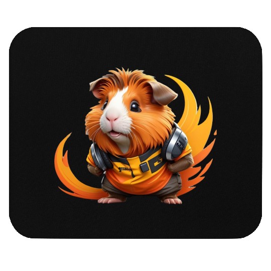 cute and cool DJ guinea pig Mouse Pads