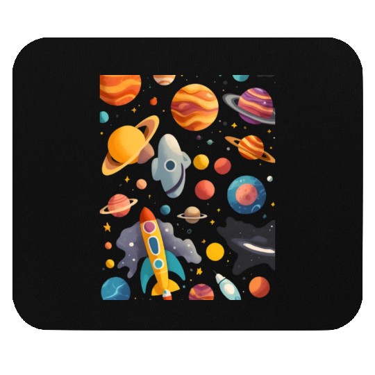 Galactic Elegance: A Celestial Symphony Mouse Pads