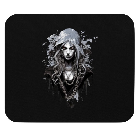Gothic Beauty Rose Queen Illustration Mouse Pads