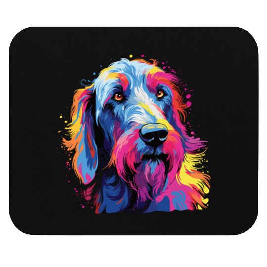 Watercolor Colorful Irish wolfhound Mouse Pads
