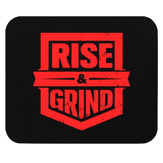 Rise and Grind Gym Typography Design Mouse Pads