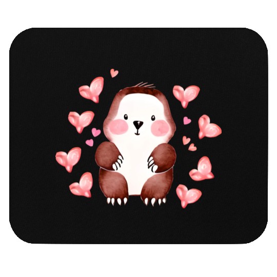 Sloth Valentine's Day Design Mouse Pads