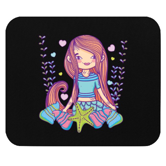 Cute mermaid cartoon Mouse Pads