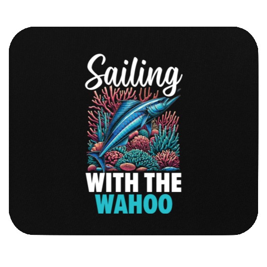 Wahoo Fish Catcher Fisher Fisherman Fishing Mouse Pads