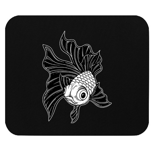 Dark Fish Japanese Artwork Mouse Pads