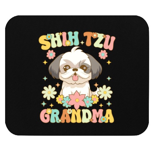 Groovy Female Dog Lover Mouse Pads