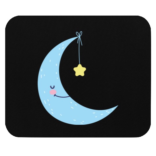 Moon and star Mouse Pads