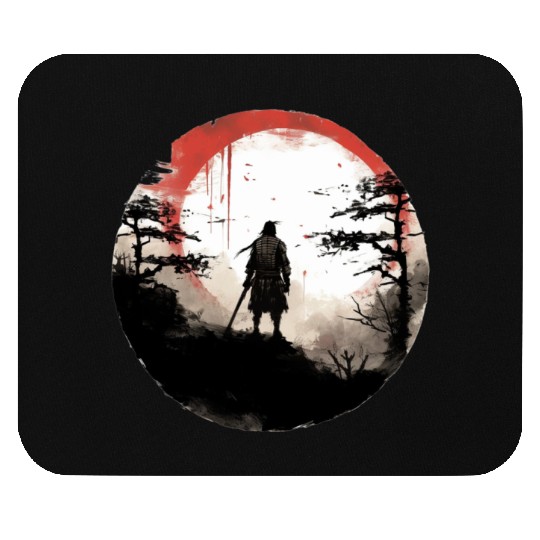 Samurai Sunset Mouse Pads