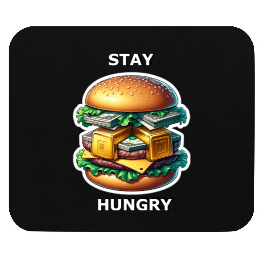 Stay hungry - money hamburger Mouse Pads