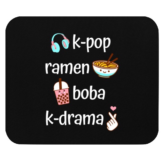 Kawaii K-Pop Ra Boba Bubble Tea K-Drama Mouse Pads