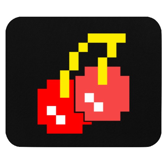 8 Bit Pixel Cherries 80s Video Game Halloween Mouse Pads