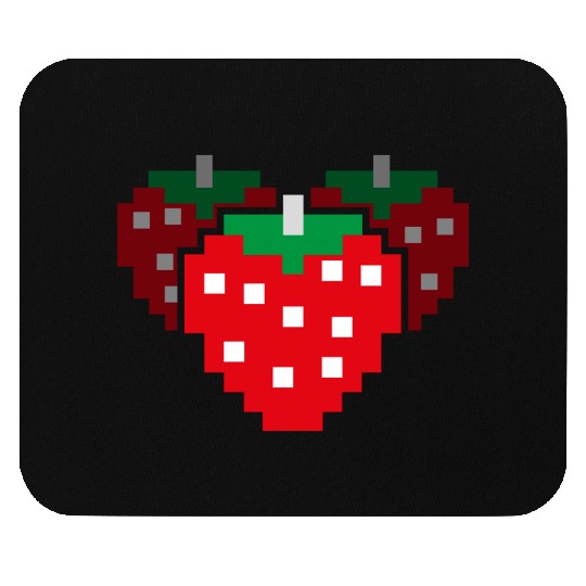 8 Bit Pixel Strawberry 80s Video Game 100 Days of Mouse Pads