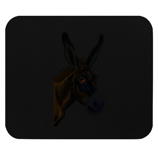 Black donkey Mouse Pads