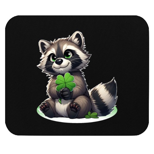 St. Patrick's Day Raccoon Revelry Mouse Pads