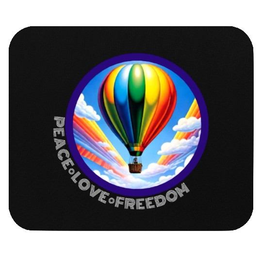 Peace Love Freedom Ballon Mouse Pads