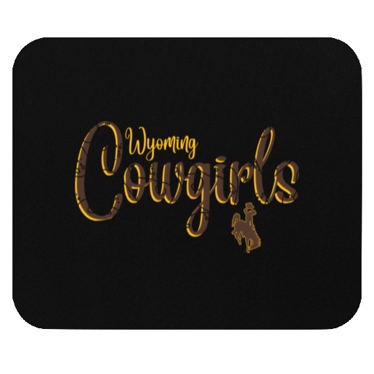 Wyoming Cow 'S Floral Script Mouse Pads