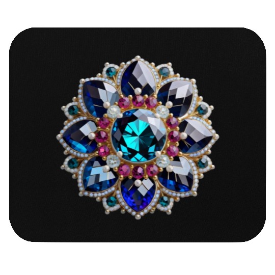 Gorgeous Gemstone Brooch: A Radiant Statement Piec Mouse Pads