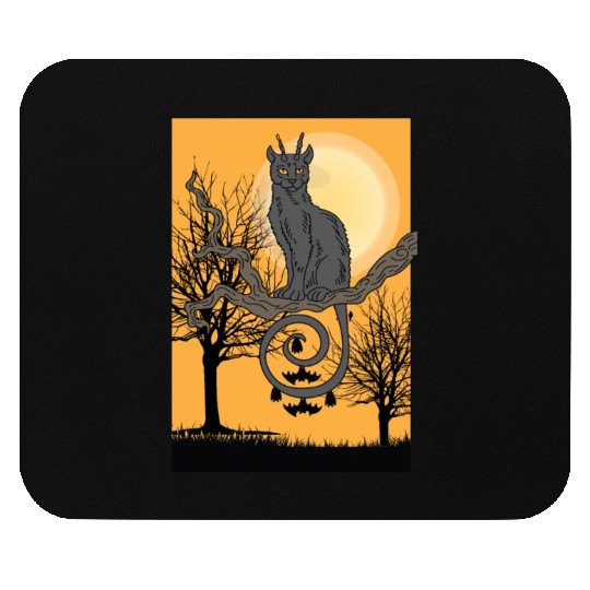 Cat Full Moon Cat Parent Gift Mouse Pads