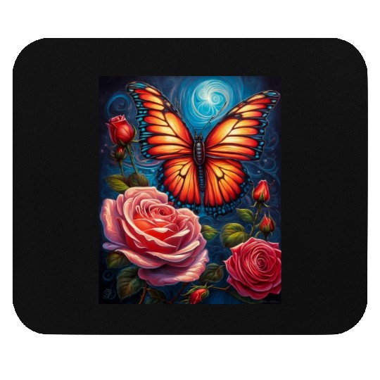 Emerald Monarch: A Delicate Embrace of Nature Mouse Pads