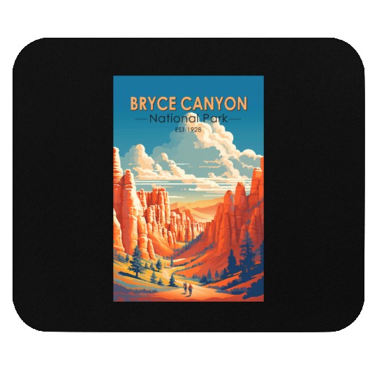 Bryce Canyon National Park Travel Art Vintage Mouse Pads