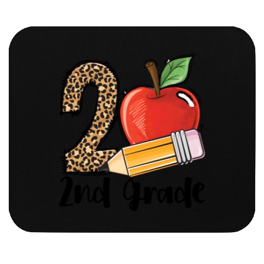2Nd Grade Leopard Print Back To School Teacher Stu Mouse Pads
