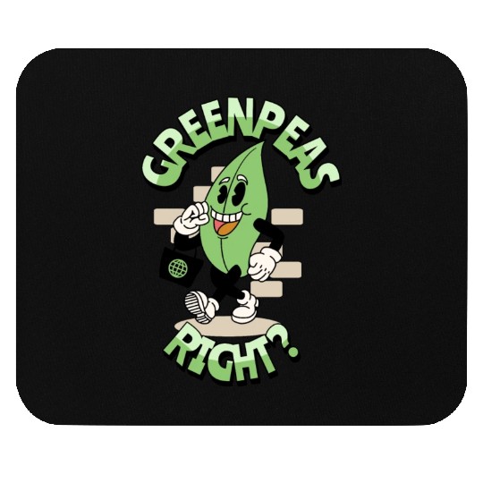 Groovy vegetable greenpeas Mouse Pads