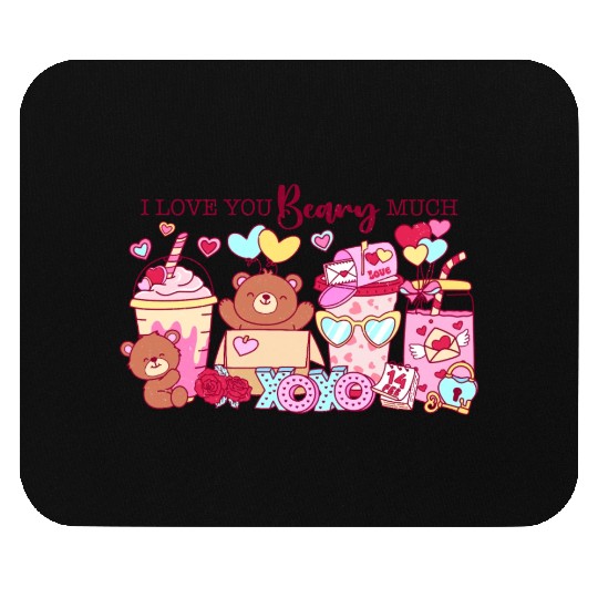 I Love You Beary Much Mouse Pads