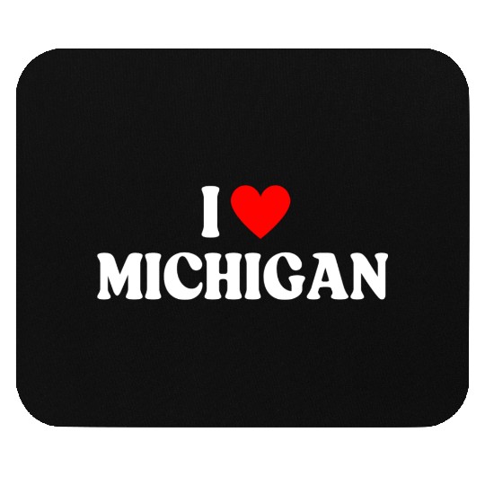 I Love Michigan I Heart Michigan Mouse Pads