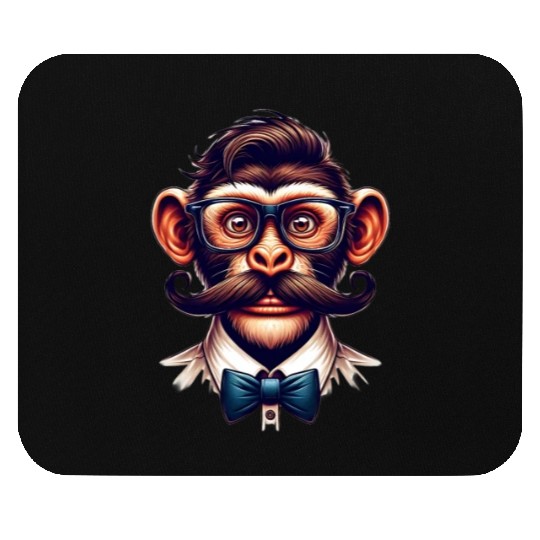 Cute Monkey Riding Crocodile Mouse Pads