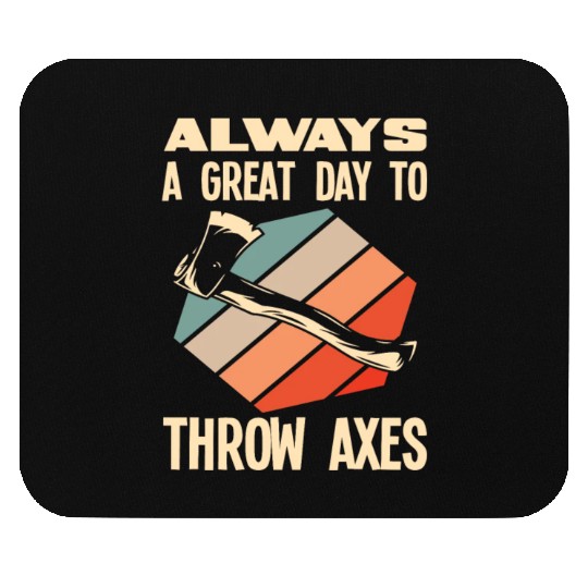 Retro Axe Throwing Axe Throwing Mouse Pads