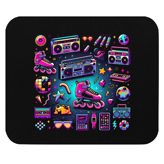 Neon 90s Throwback Mouse Pads