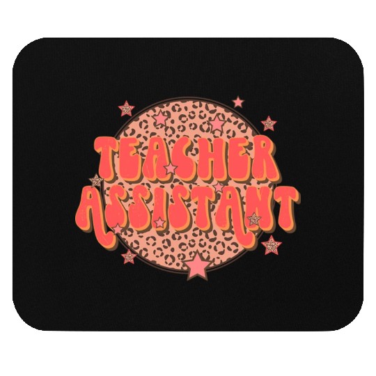 Retro Groovy Leopard Teacher Assistant Mouse Pads