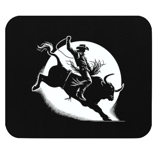 Rodeo Bull Riding Livestock Show Farmer Cattle Mouse Pads