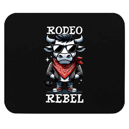 Rodeo Bull Riding Livestock Show Farmer Cattle Mouse Pads