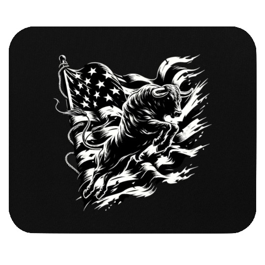 Rodeo Bull Riding Livestock Show Farmer Cattle Mouse Pads