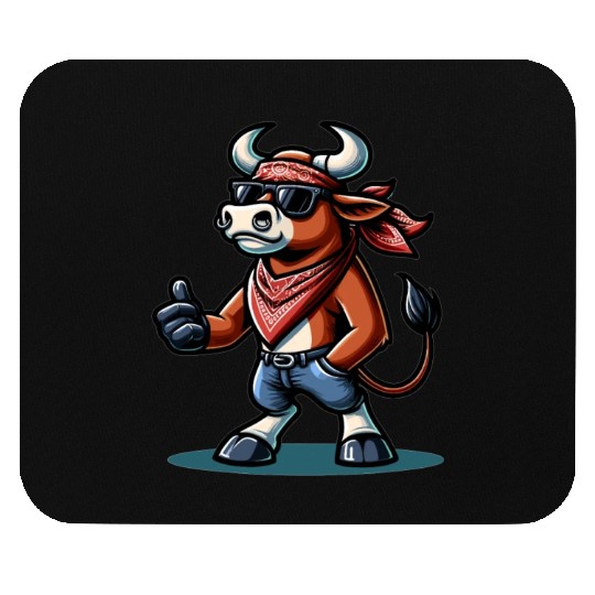 Rodeo Bull Riding Livestock Show Farmer Cattle Mouse Pads