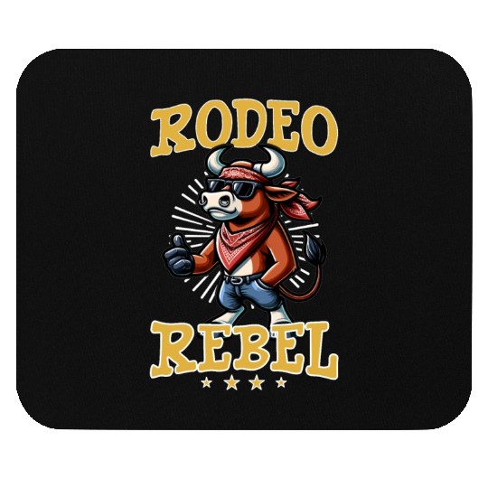 Rodeo Bull Riding Livestock Show Farmer Cattle Mouse Pads
