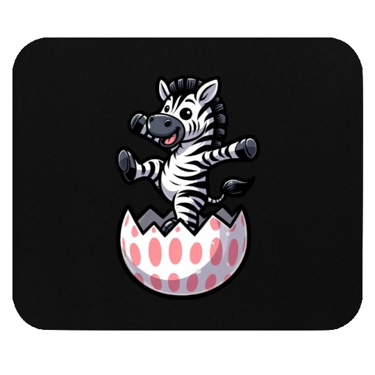 Easter Zebra Comic Easter Egg Mouse Pads