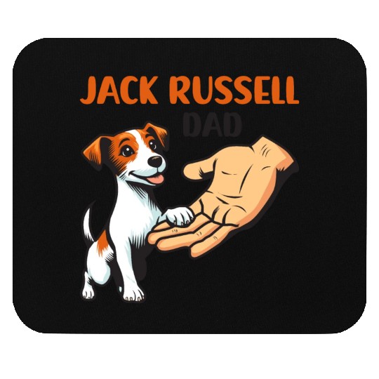 Jack Russell Terrier Dad Typography Mouse Pads