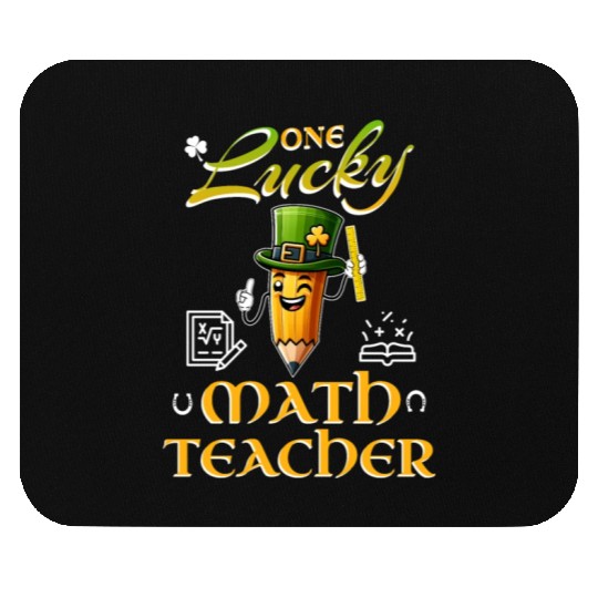 One Lucky Math Teacher Mouse Pads