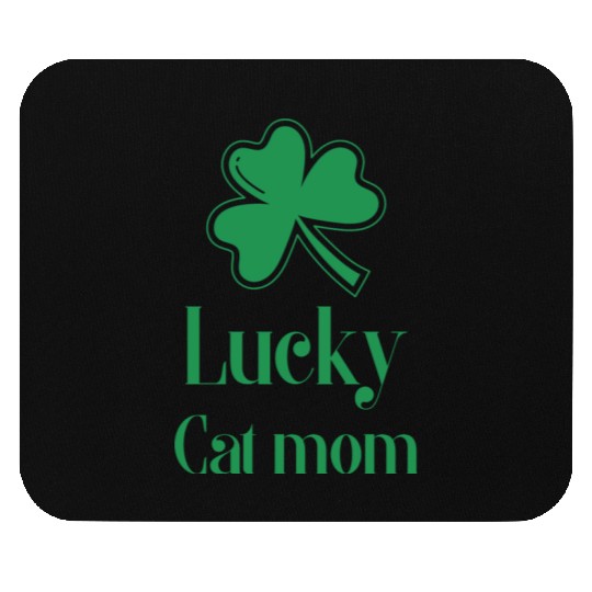 Lucky Cat Mom St Patrick's Day Mouse Pads