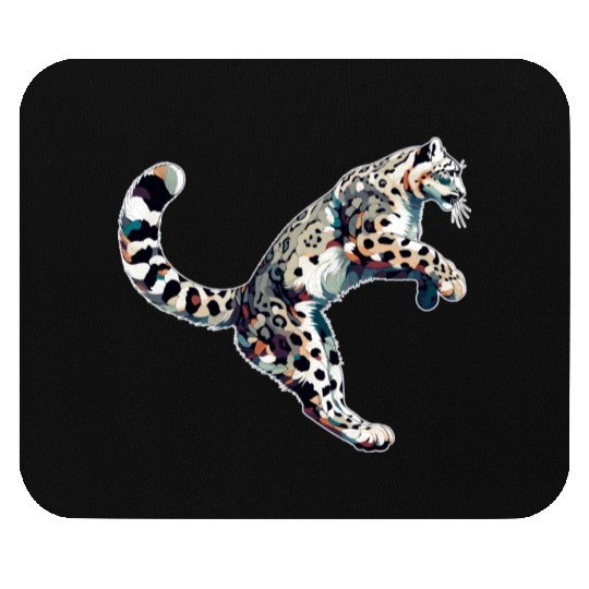 Snow Leopard Leopard White Leopard Mouse Pads