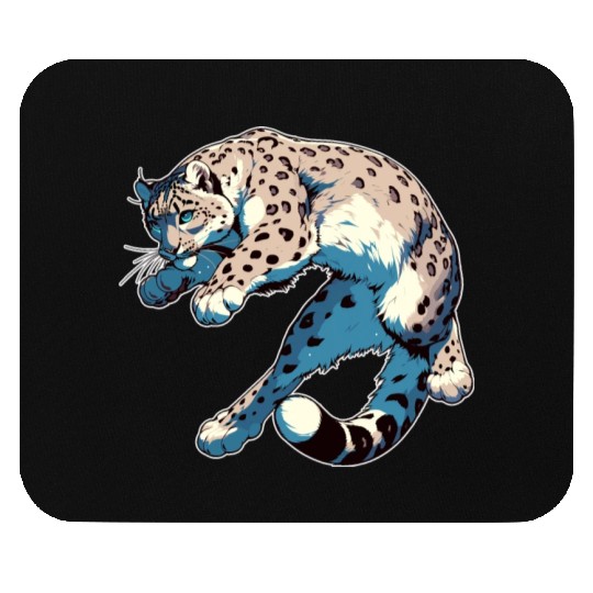 Snow Leopard Leopard White Leopard Mouse Pads